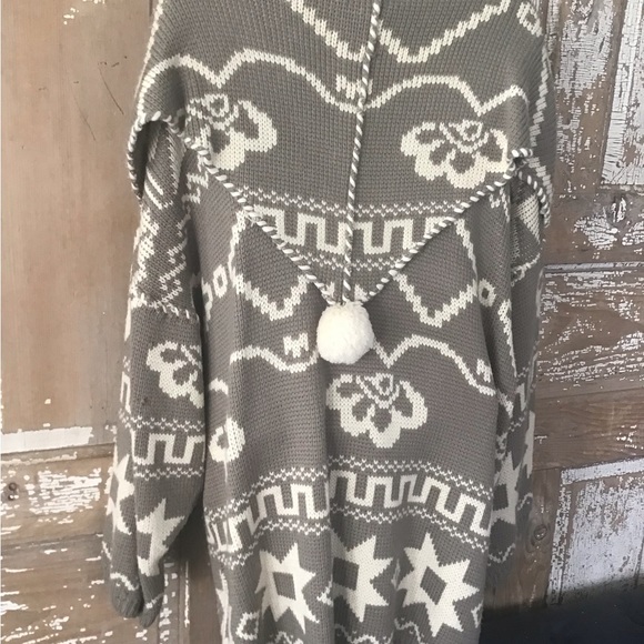 Magic made in Italy wool cardigan sweater coat size small unique tasseled - Picture 8 of 10